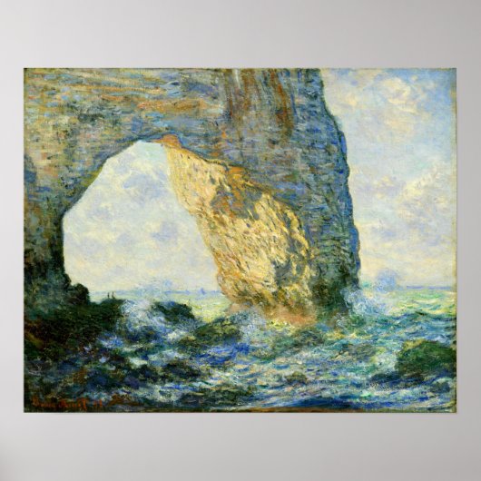 Monet - de Manneport Rock arch ten westen van etat Poster (Voorkant)