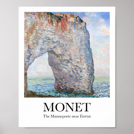 Monet De Manneporte bij Poster Étretat (Voorkant)