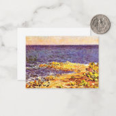 Monet - De Middellandse Zee bij Antibes Notitiekaartje (Voorkant / Achterkant in situ)