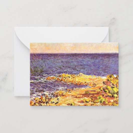Monet - De Middellandse Zee bij Antibes Notitiekaartje (Voorkant)