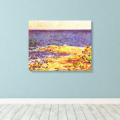 Monet - De Middellandse Zee in Antibes Canvas Afdruk (Insitu (Houten vloer))