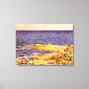 Monet - De Middellandse Zee in Antibes Canvas Afdruk