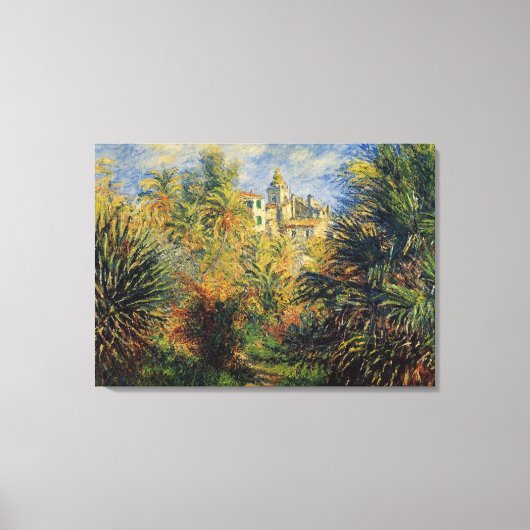 Monet - De Moreno-tuinen in Bordighera Canvas Afdruk (Voorkant)