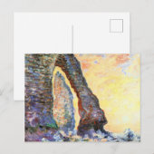 Monet - De Naald van de Rots gezien door Porte  Briefkaart (Voorkant / Achterkant)