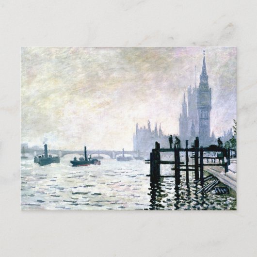 Monet - De namen hieronder Westminster Briefkaart (Voorkant)