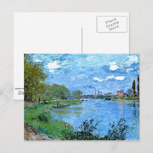 Monet - De oevers van de Seine bij La Grand Jatte Briefkaart (Voorkant / Achterkant)