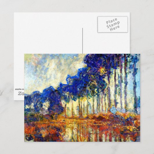 Monet - De Populieren in de herfst Briefkaart (Voorkant / Achterkant)