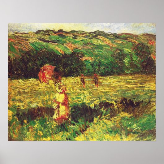 Monet - De Promenade bij Limetz 1887 Poster (Voorkant)