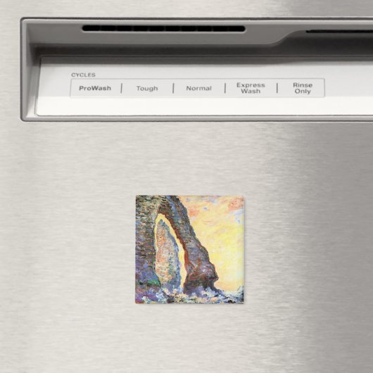 Monet - De Rotsspriet gezien door Porte d'Aval Magneet (Insitu (Vaatwasser))