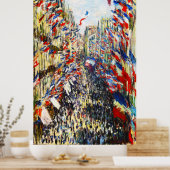Monet - De Rue Montorgueil in Parijs Poster (Keuken)
