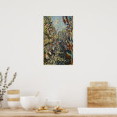 monet - de rue Montorgueil in parijs Poster (Keuken)