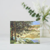 Monet - De Scene in Bennecourt Briefkaart (Staand voorkant)
