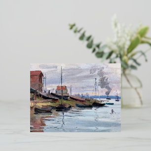 Monet - De Seine bij Petit-Gennevilliers Folie Feestdagen Briefkaart