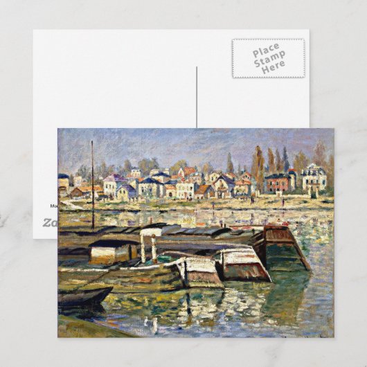 Monet - De Seine in Asnieres Briefkaart (Voorkant / Achterkant)
