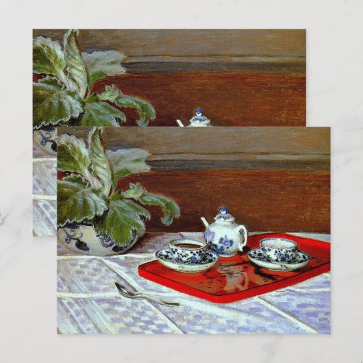 Monet: De Theeset, Briefkaart (Voorkant / Achterkant)