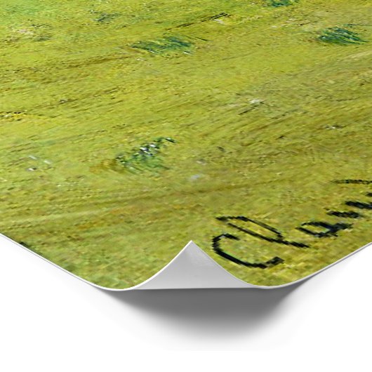 Monet - De trein in het land Poster (Hoek)