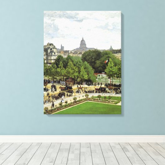 Monet - De tuin van de prinses Canvas Afdruk (Insitu (Houten vloer))