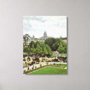 Monet - De tuin van de prinses Canvas Afdruk
