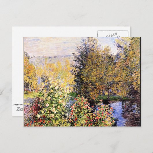 Monet - De tuin van Hoschede in Montgeron Briefkaart (Voorkant / Achterkant)