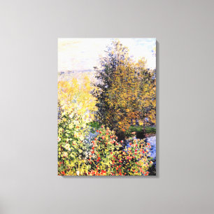 Monet - De tuin van Hoschede in Montgeron Canvas Afdruk