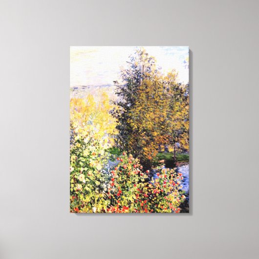 Monet - De tuin van Hoschede in Montgeron Canvas Afdruk (Voorkant)