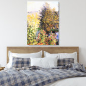 Monet - De tuin van Hoschede in Montgeron Canvas Afdruk (Insitu (Slaapkamer))