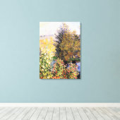 Monet - De tuin van Hoschede in Montgeron Canvas Afdruk (Insitu (Houten vloer))