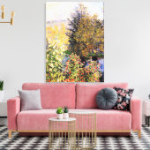 Monet - De tuin van Hoschede in Montgeron Canvas Afdruk (Insitu (Woonkamer))