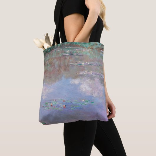 Monet - De vijver met waterlelies (wolken) Tote Bag (Dichtbij)