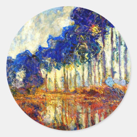 Monet - De volksopstand in het najaar Ronde Sticker (Voorkant)