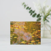 Monet - De waterlelegant, gele Lily Pads Briefkaart (Staand voorkant)