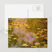 Monet - De waterlelegant, gele Lily Pads Briefkaart (Voorkant / Achterkant)