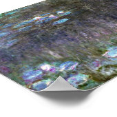 Monet - De Waterlelies Boomreflecties Poster (Hoek)