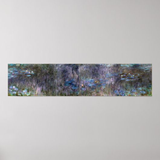 Monet - De Waterlelies Boomreflecties Poster (Voorkant)