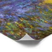 Monet - de waterlelies die de zon instellen poster (Hoek)