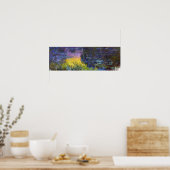 Monet - de waterlelies die de zon instellen poster (Keuken)