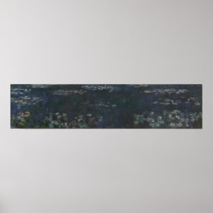 Monet - De Waterlelies Groene Weerschijnsels Poster