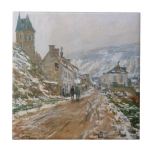 Monet - De weg naar Vetheuil in Winter Tegeltje