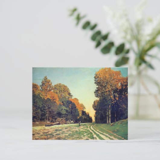 Monet - De weg van Chailly naar Fontainebleau Briefkaart (Staand voorkant)