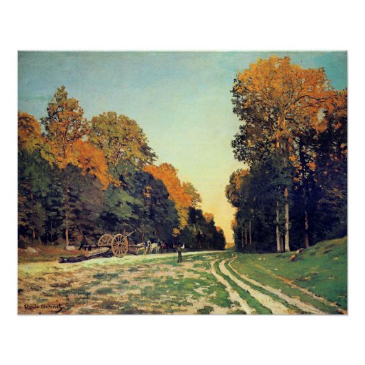 Monet - De weg van Chailly naar Fontainebleau Perfect Poster (Voorkant)