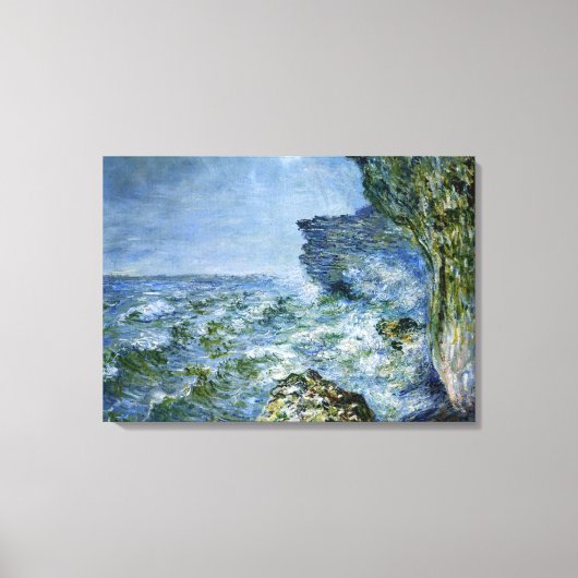Monet - De zee bij Fecamp, Impressionisme kunstwer Canvas Afdruk (Voorkant)