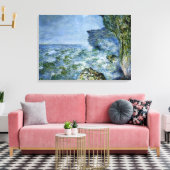 Monet - De zee bij Fecamp, Impressionisme kunstwer Canvas Afdruk (Insitu (Woonkamer))