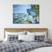 Monet - De zee bij Fecamp, Impressionisme kunstwer Canvas Afdruk (Insitu (Slaapkamer))
