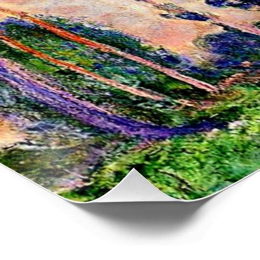 Monet - Drie bomen in grijze weer Perfect Poster (Hoek)