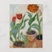 Monet Drie Pots Tulps Briefkaart (Voorkant)