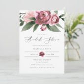 MONET - Dusty Blush Floral Garden Vrijgezellenfees Kaart (Staand voorkant)