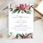 MONET - Dusty Pink Floral Garden Save the Date Kaart<br><div class="desc">Dit sparen de datum kenmerkt de stoffige roze florals van de waterverf en een elegante manuscriptdoopvont. Dit is de perfecte redding van de datum voor je bohse,  lente of tuinbruiloft.</div>