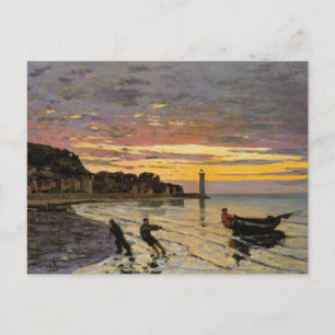 Monet - Een Boat Ashore, mooie kunst, Briefkaart