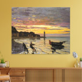 Monet - Een Boat Ashore, mooie kunst, Canvas Afdruk (Insitu (Woonkamer))