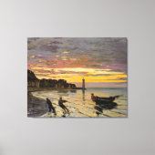 Monet - Een Boat Ashore, mooie kunst, Canvas Afdruk (Voorkant)